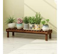 Racks Garden Stepped Wooden Flower Stand (Brown, 58x25x15cm) - Indoor & Outdoor Plant Display, Garden Decoration