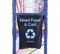 Racksack Hard-wearing and Re-usable Mixed Paper & Card Sack 160 Litre Capacity Blue With Blue Text (each) - RSB1/MP