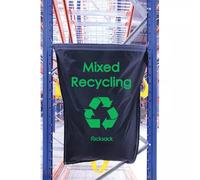 Racksack Hard-wearing and Re-usable Mixed Recycling Sack 160 Litre Capacity Blue With Green Text (each) - RSB1/MR