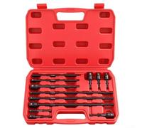 Rackumic 12 Piece Socket Adapter Kit Hex Shank Extension Bar for Hand Tools and Drills Featuring 1/4 3/8 1/2 Drive Sizes Plus Secure Spring Loaded Ball Bearing Mechanism for Versatile Use