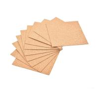 Rackumic 20pcs Cork Coasters Square Cork Mat DIY Backing Sheet Heat Insulation Anti Slip Natural Soft Wood for Home Bar Office School Decorative Base for Potted Plants