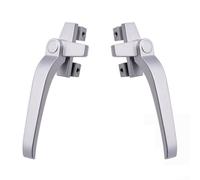 Rackumic 2Pcs for Window Handle Replacement Kit External Push Type with Lock Mechanism for Use on Right and Left Hand for Windows and Sliding Doors (Silver)