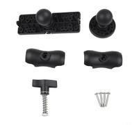 Rackumic 360 Degree Rotating Fish Finder Bracket Marine Grade Nylon Stainless Steel GPS Mount for Yacht Boat Sonar Navigation Device Black