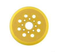 Rackumic 5 Inch 8 Hole Backing Pad 125mm Sanding Pad PU Material Yellow Compatible for Bosch GEX125-1AE PEX220A PEX220AE Orbital Sander Polishing and Grinding Tasks in Home Workshop