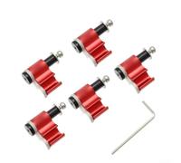 Rackumic 5pcs Aluminium Alloy Bicycle Cable Guide Adapter Set for MTB and Road Bike Frames, Hydraulic Brake Hose and Gear Line Clips with Stainless Steel Screws, Fits Under 5.6mm(red)