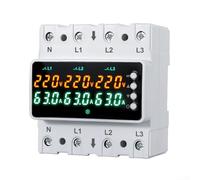 Rackumic Adjustable Current Limiting Protector with Digital Display for Three Phase Four Wire Systems to Prevent Overload and Overcurrent Issues at Home(A-100a)
