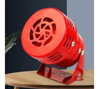 Rackumic Alarm Siren AC220V AC110V DC24V DC12V Powerful Motor Metal Plastic Fixed Base Installation for Fact Construction Sites Road Safety Red(DC 12V)