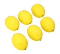 Rackumic Artificial Lemons Set of 6 Foam Plastic Fake Fruit Realistic Size and Texture for Home Decor Kitchen Table Centerpiece Wedding or Banquet Display(Yellow)