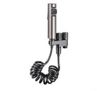 Rackumic Bidet Sprayer Kit Dual Spray Modes ABS Handheld Shower Gunmetal Faucet Flexible Spring Hose Toilet Cleaning Washing Cloth Diaper Rinsing Home Bathroom 20x15x8cm Grey(No.2Set)
