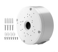 Rackumic Camera Junction Box 4 Pack Waterproof Hemispherical Mounting Box ABS Material for Home Garage Business Security Systems Organised Cable Management White and Black(White)