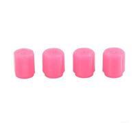 Rackumic Car Tire Dust Covers Glow Night 4Pcs Pink ABS | High-quality ABS plastic, weather resistant, scratch for proof, tight sealing ring, prevents valve corrosion