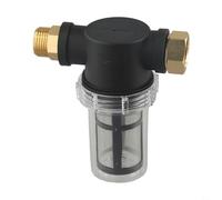 Rackumic Car Washing Machine Inlet Filter with Threaded Joint for High Pressure Water Pump Garden Hose Sand Debris Screening PP PC Stainless Steel