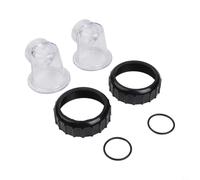 Rackumic Clear Plug-In Pre-Filter Cover Assembly for SPS25 SPS50 SPS75 SPS100 Circulation Pump Insert Compnts Including Screw ting and O-Ring Seal Transparent Plastic Set(2sets)