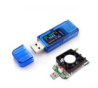 Rackumic Color Screen USB Tester Voltage Current Power Energy Meter Battery Capacity Detector for QC2.0 for QC3.0 Protocols with High Measurement and Power Off Memory Feature in Blue(AT34 LD25)