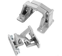 Rackumic Concealed Hinge Duty Two Dimensional Adjustable for St Door Modern Minimalist Precision Cast 304 Stainless Steel White Finish Size 104x114 mm for ideal for Indoor Cabinet Installation(I)