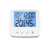 Rackumic Digital Thermometer Hygrometer Multifunction Electronic Indoor Temperature Humidity Monitor Air Comfort Indicator ABS Plastic for Home Office Bedroom Bathroom School(With backlight)