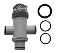 Rackumic Double Hose Plunger Valve 11872 for INTEX Pools Split PVC Construction 6.3 Inch Height Elastic Rubber Gasket Leak Prevention Efficient Vacuuming Pump Suction Control Black(1set)