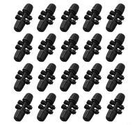 Rackumic Drip Irrigation Connector 20 Pack Six Way Barbed Tee for 1/2 Inch to 1/4 Inch PE Pipe Garden Watering System Anti Leak Black