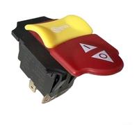Rackumic Electromagnetic Push Button Switch 125/250V 20/12A Plastic Rocker for Woodworking Machinery Power Tools Workshop Duty Black Yellow Red