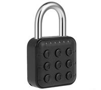 Rackumic Fingerprint Door Lock Electronic Handle Digital Password Key for TUYA APP Control Metal Construction 4.6x2.4x7.7cm IP67 Waterproof Anti Theft for Home Black(A)