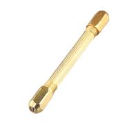 Rackumic for MINI Hand Drill Set with 10pcs High-Speed Steel Twisted Bits 0.5-3.2mm Chuck Aluminum Alloy Body 88mm Length Gold for Jewelry Making DIY Wood Plastic Amber Engraving Drilling Tasks(C)