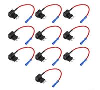 Rackumic Fuse Holder 10PCS Dual Circuit ATO ATC Fuse Tap Adapter ABS Copper Wire for MINI Medium Size for Installing Aftermarket in Cars and Trucks Interior Electrical Systems