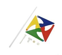 Rackumic Garden Wind Spinner Ornament Windmill Decoration for Yard Playground Balcony Store Display Dance Prop Handmade Plastic with 28cm Rod and 16cm Diameter