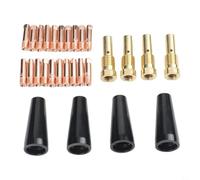 Rackumic Gasless Nozzle Tips Kit for 14AK MB-14 MIG Welding Torch Flux Core Wire Copper Contact Tip 0.8mm Diffuser Holder28PCS