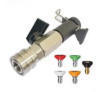 Rackumic High Pressure Washer Nozzle 1 4 Inch Quick Connect 2320psi Max for Karcher for Bosch for Nilfisk Power Cleaning Machines Spray Tips for Patio Driveway Car Wash and Garden Equipment(A)