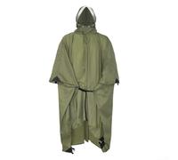 Rackumic Hiking Rain Jacket 3-in-1 Gear with 20D Silic Nylon for Mountaineering Fishing Jungle Exploration in Antique Green Size 95cm to 130cm Hem(Antique Teal A)