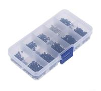 Rackumic Laptop Computer Screw Set 500pcs M2 M2.5 for M3 High Strength Metal ABS Organised Case Precision Size 12.7x6.5x2cm for Notebook Repair Black