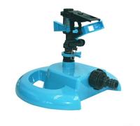 Rackumic Lawn Sprinkler 1 Pack Adjustable 360 Degree Rotary Garden Grass Watering Irrigation System Tool with Sturdy Round Base for Small Yards Space Green(Blue)