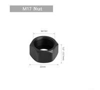 Rackumic M17 Collet Chuck Adapter Nut Set Carbon Steel Split Bushing Converter for Engraving and Trimming Machine Router Conversion 6mm 635mm 8mm(M17 Chuck nut)