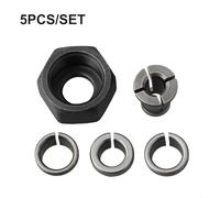 Rackumic M17 Collet Chuck Adapter Nut Set Carbon Steel Split Bushing Converter for Engraving and Trimming Machine Router Conversion 6mm 635mm 8mm(5PCS/Set)