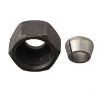 Rackumic M17 Collet Chuck Adapter Nut Set Carbon Steel Split Bushing Converter for Engraving and Trimming Machine Router Conversion 6mm 635mm 8mm(Nut 8mm Collet)