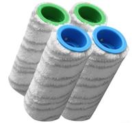 Rackumic Microfiber Roller Brush Set for Karcher FC3 FC5 FC7 FC3D Grey | 4-Pack Microfiber Roller Brush for Karcher FC3 FC5 FC7 FC3D Floor Cleaner, Washable Hard Floor Mop Heads