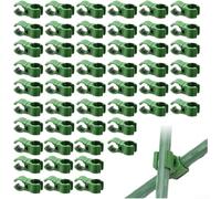 Rackumic Plant Support Clips 50 Pack 11mm Plastic Connectors for Gardening and Home Use Green Lightweight s Plant Support Rods Sturdy Construction for Conditions Compact Size for Storage