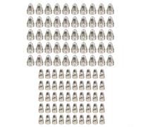 Rackumic Plasma Cutter Consumables Set for Air Plasma Cutting Torch including 50PCS Copper Electrodes with Hafnium Insert and 50PCS CuCrZr Nozzles Tip Diameter 0.5mm 80A(1.7mm)