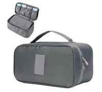Rackumic Portable Bra Storage Bag 1 Pack Multi-Functional Oxford Cloth Organizer 26x12x13cm for Travel Underwear Lingerie Cosmetics Gray(Gray)