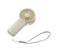 Rackumic Portable Handheld Pocket Fan ABS Material 2W Quiet Operation 45-50dB Adjustable Angle Powered by AAA Battery 6x12.5cm Lightweight for Students and Office in White Green Pink(White)