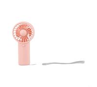 Rackumic Portable Handheld Pocket Fan ABS Material 2W Quiet Operation 45-50dB Adjustable Angle Powered by AAA Battery 6x12.5cm Lightweight for Students and Office in White Green Pink(Pink)