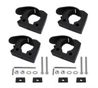 Rackumic Quick Release Rubber Clamp Mount Kit Roof Rack Shovel Holder for 3 to 4 cm Diameter Tool Handles Heavy Duty Secure Buckle Design for Trucks UTVs ATVs Off Road Outdoor Equipment Black(4pcs)