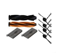 Rackumic Robotic Vacuum CleanerKit for Dreame Aqua10 and Aqua10 Ultra Roller Complete includes 4 Side Brushes 2 Filters and 2 Main Brushes Filtration Replacement Set