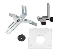Rackumic Router Edge Guide Template Trimmer Straight Guide Trimming Machine Accessory Attachment Metal and Plastic Construction Template Guide Wheel Bracket Baseboard Set Suitable(Guide Wheel Bracket)