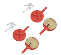 Rackumic Semi-Metallic Brake Pads for SRAM BB5 Resin Material Quiet Operation Reduced Dust Quick Bed-In All Weather Reliability MTB Hydraulic Disc System Replacement Pad Red