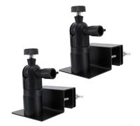 Rackumic Solar Panel Holder Aluminum Alloy ABS Bracket for Secure Installation Gutters Stable Fit for Home Roof Edge Alternative Energy System Solar Power Supplies(2 Black)