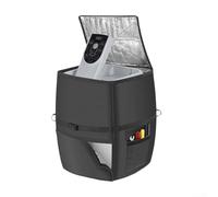 Rackumic Spa Heater Pump Cover Waterproof Dustproof Oxford Cloth Insulated Tub Pump Protector with Top and Nylon Buckle Secure Fit Tear Resistant UV(black 43 * 35 * 54cm420DD)