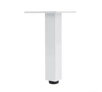 Rackumic Table Legs 4 Pack Rectangular Steel Construction Supports Up To 800 lbs For Desks Benches Cabinets Tables DIY Projects Adjustable Leveling Feet Non Slip Rubber Base Modern(157 White*4 10cm)