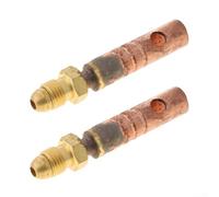 Rackumic TIG Welding Torch Connector WP-9 WP-17 Gas and Cable Joint for Electric Integrated Adapter Metal Copper 3/8-24UNF Two Piece Set