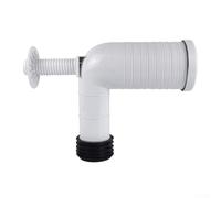 Rackumic Toilet Drain Pipe 90 Degree Elbow Connector featuring Scent Proof Seal and Adjustable Length from 130mm to 320mm for Efficient Bathroom Waste Water Management in PP